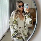 Women's Clothing Printed Shirt + Shorts